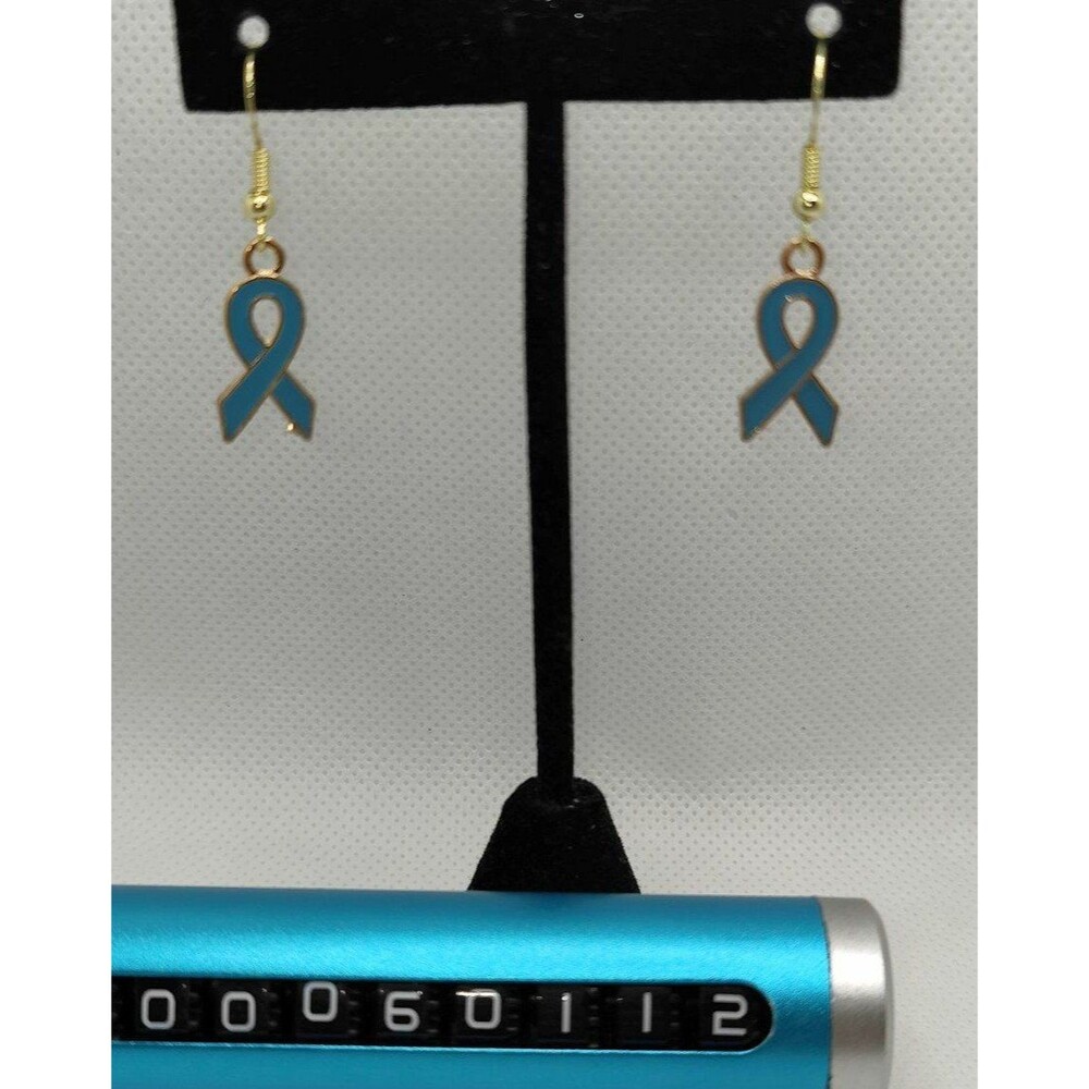 Blue Ribbon Earrings